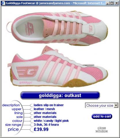 Junior sports pink colourway Photo of a juniors sports shoe